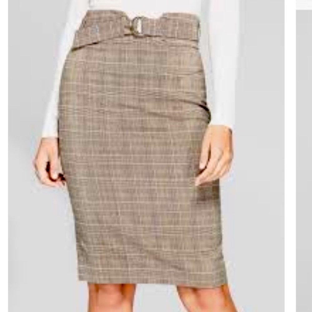 NWT* Marciano Aracelli Plaid Pencil Skirt sz 2